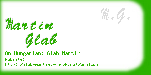 martin glab business card